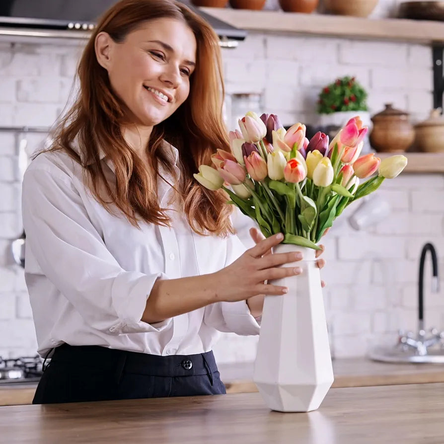 15 Pcs Artificial Real Touch Tulip Stems for Decoration