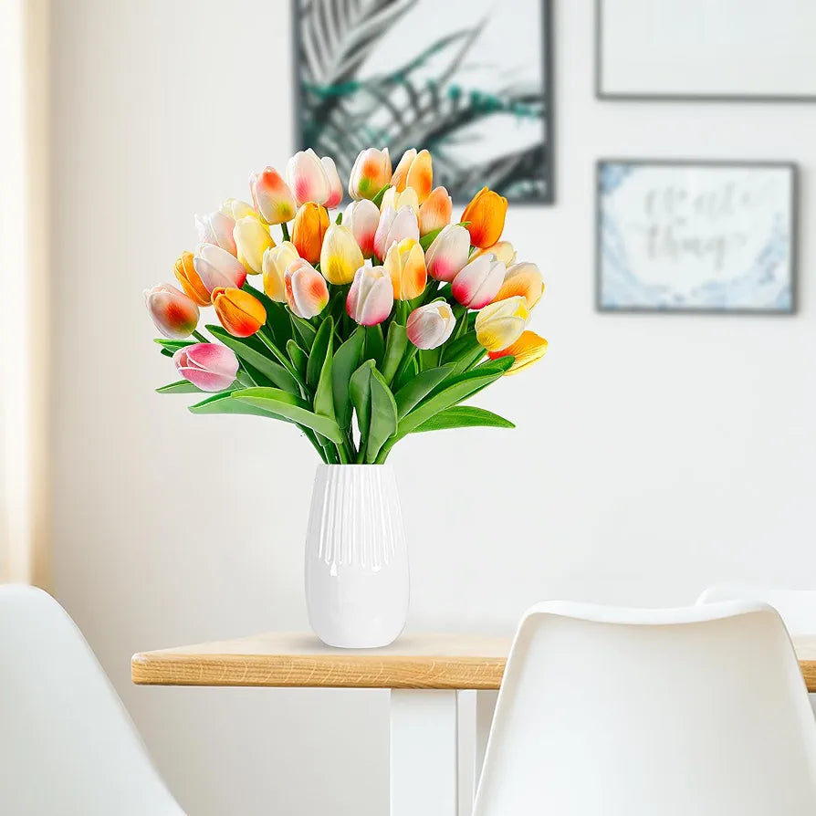 15 Pcs Artificial Real Touch Tulip Stems for Decoration