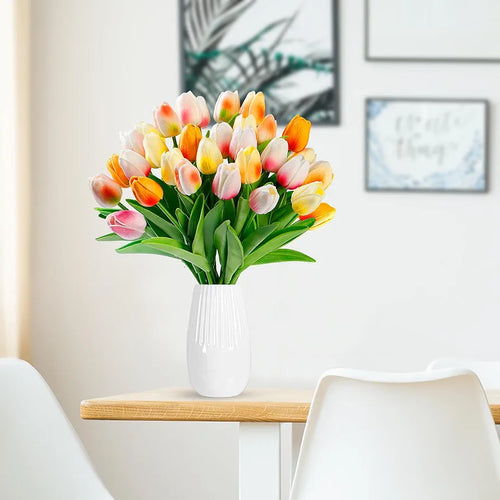 15 Pcs Artificial Real Touch Tulip Stems for Decoration