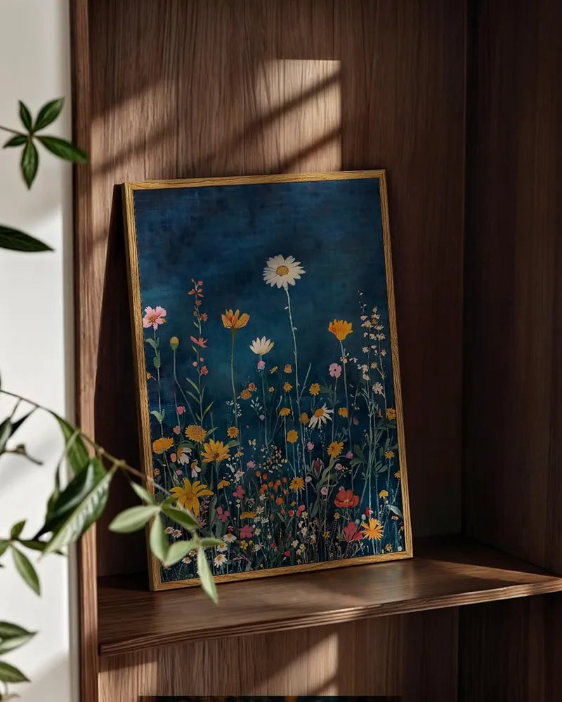 Botanical Floral Canvas Print 12x16 Framed Wall Art