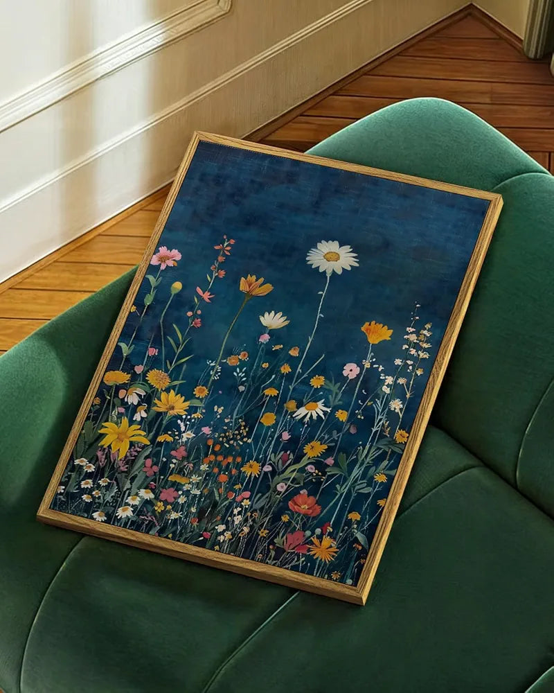 Botanical Floral Canvas Print 12x16 Framed Wall Art