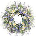 22-Inch Blue Wildflower Summer Wreath
