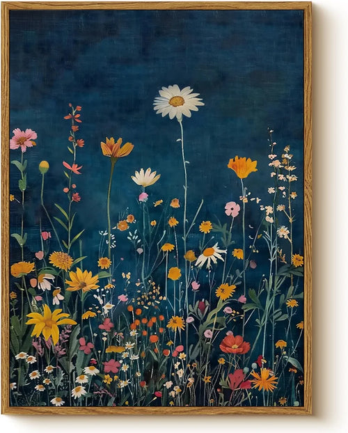 Botanical Floral Canvas Print 12x16 Framed Wall Art